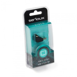 Adaptor Serioux, HDMI mama - HDMI tata inclinat la 90 grade, negru Adaptor Serioux, HDMI mama - HDMI tata inclinat la 90 grade, negru