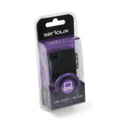 Adaptor Serioux, HDMI mama - DVI tata, conectori auriti, negru Adaptor Serioux, HDMI mama - DVI tata, conectori auriti, negru