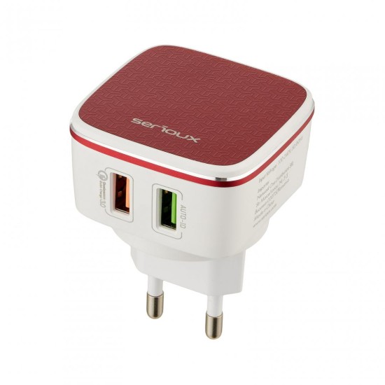 Incarcator Serioux, Fast Charge, 2 porturi USB, 5V 3A, 9V 2A, 12v 1.5A image