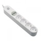Prelungitor cu protectie Serioux, 4 prize, 10A, 4 porturi USB 17W, cablu 2m image