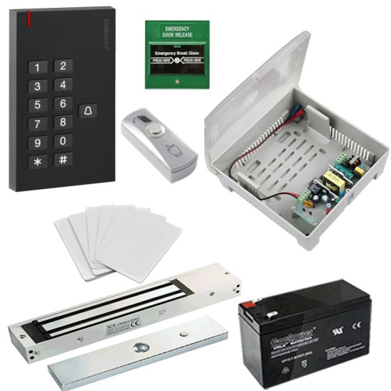 kit control acces unidirectional pentru usa de acces, instalare la interior, autentificare Card, PIN, Card+PIN Sisteme control acces image