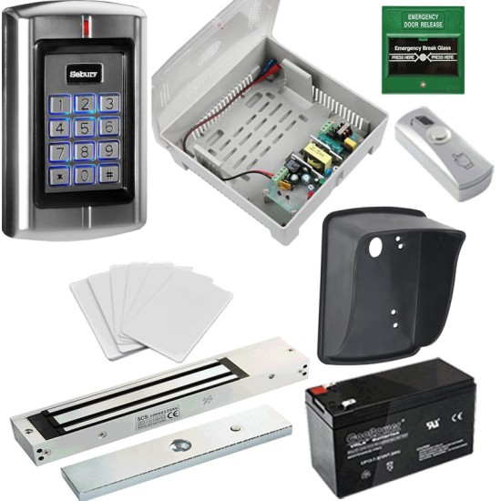 Kit de control acces unidirectional, instalare la exterior, anti-vandal, pentru orice tip de usa de acces image