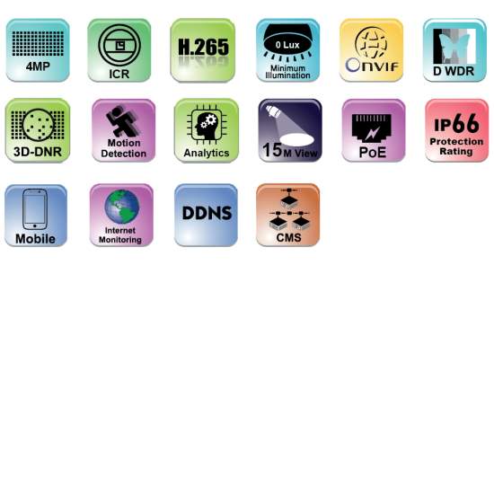 Camera supraveghere video IP 4MP, 3.6MM, IR 15M, PROVISION-ISR I1-340IP5S36 Camere video IP image