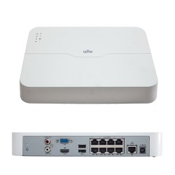 NVR 4K 16 canale 8MP, PoE integrat 8 porturi, UNIVIEW NVR301-16L-P8