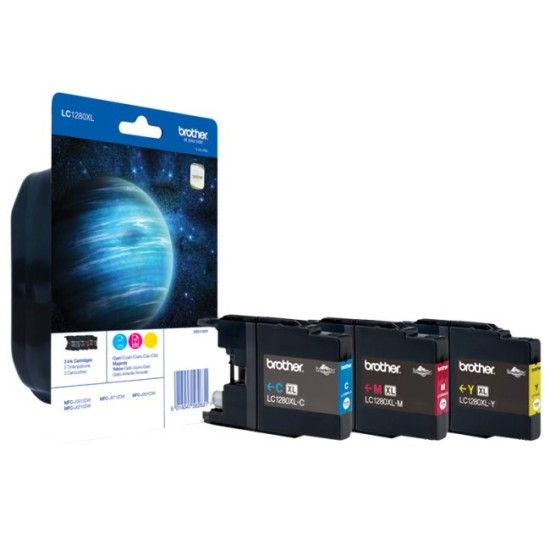 Cartus Brother LC-1280XLRBW CMY 3x1.200 pag - LC1280XLRBWBP Cartus cerneala Brother image