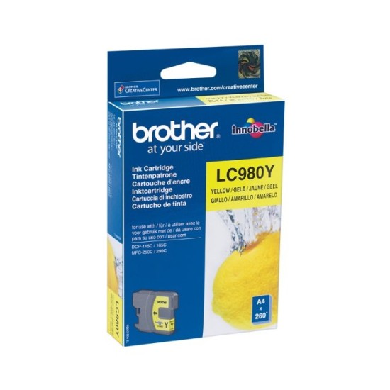 Cartus Brother LC-980Y Yellow ORIGINAL 260 pag - LC980Y Cartus cerneala Brother image