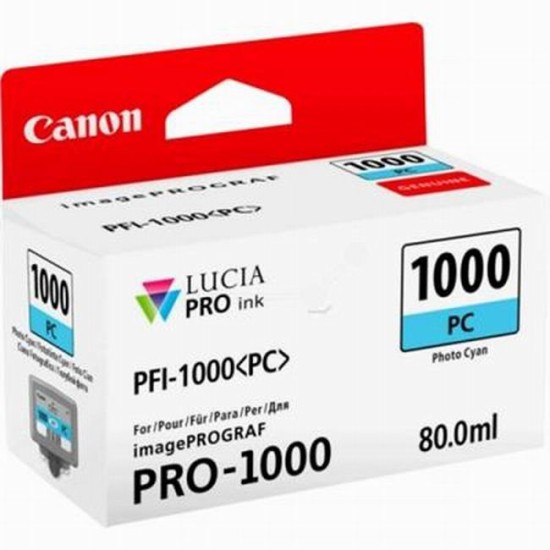 Cartus cerneala Canon PFI-1000PC Photo Cyan ORIGINAL - PFI1000PC Cartus cerneala Canon image