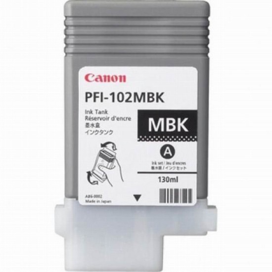 Cartus cerneala Canon PFI-102MBK Matte Black 130ml - PFI102MBK Cartus cerneala Canon image