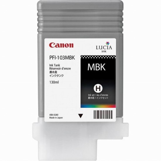 Cartus cerneala Canon PFI-103MBK Matte Black 130ml - PFI103MBK Cartus cerneala Canon image