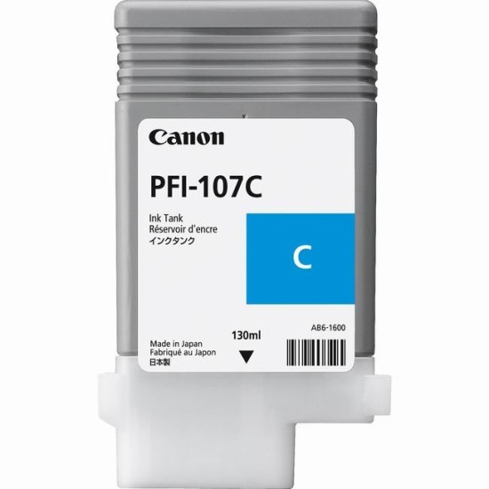 Cartus cerneala Canon PFI-107C Cyan ORIGINAL 130ml - PFI107C image