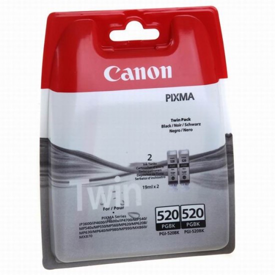 Cartus cerneala Canon PGI-520BK Negru 2x19ml 2x320pag - PGI520BK image