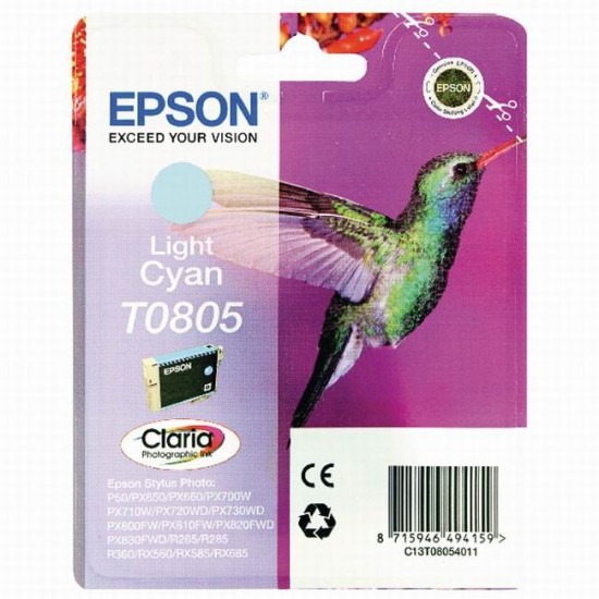 cartus cerneala Epson T0805 Light Cyan (C13T08054011) 350pag image