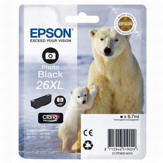 cartus cerneala Epson 26XL Photo Black (C13T26314010) 8.7ml image