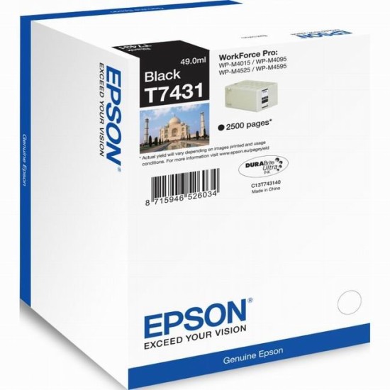 cartus cerneala Epson T7431 Negru (C13T74314010) 2.500 pag Cartus cerneala Epson image