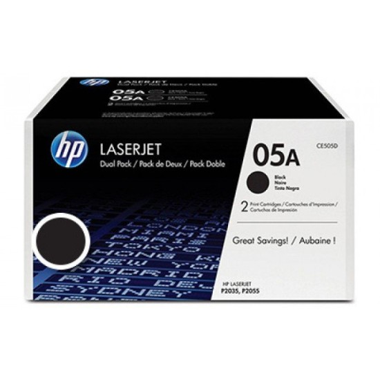 Cartus toner HP 05A Black ( HP CE505D ) 2x 2.300 pag Cartus toner HP image