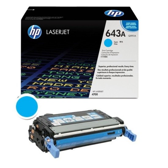 Cartus toner HP 643A Cyan ( HP Q5951A ) 10.000 pag image