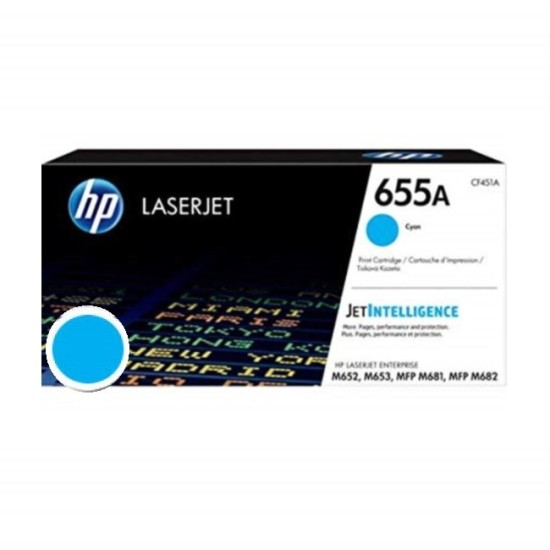 Cartus toner HP 655A Cyan ( HP CF451A ) 10.500 pag image