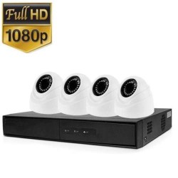 KIT sistem supraveghere 4 camere dome 2MP, IR 20m KIT sistem supraveghere 4 camere dome 2MP, IR 20m